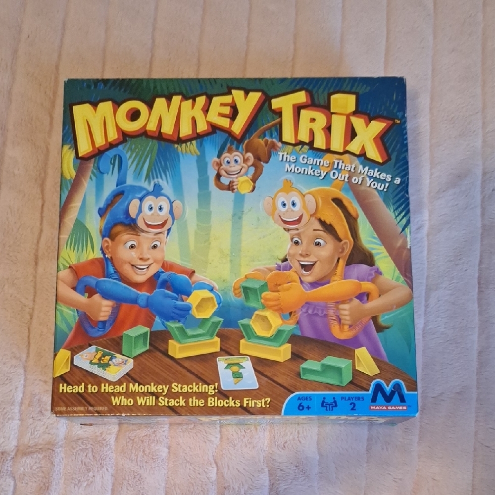 Monkey Trix Puzzle Game in Blue and Yellow